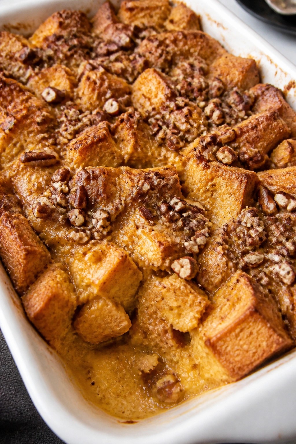Pumpkin Pecan French Toast Casserole