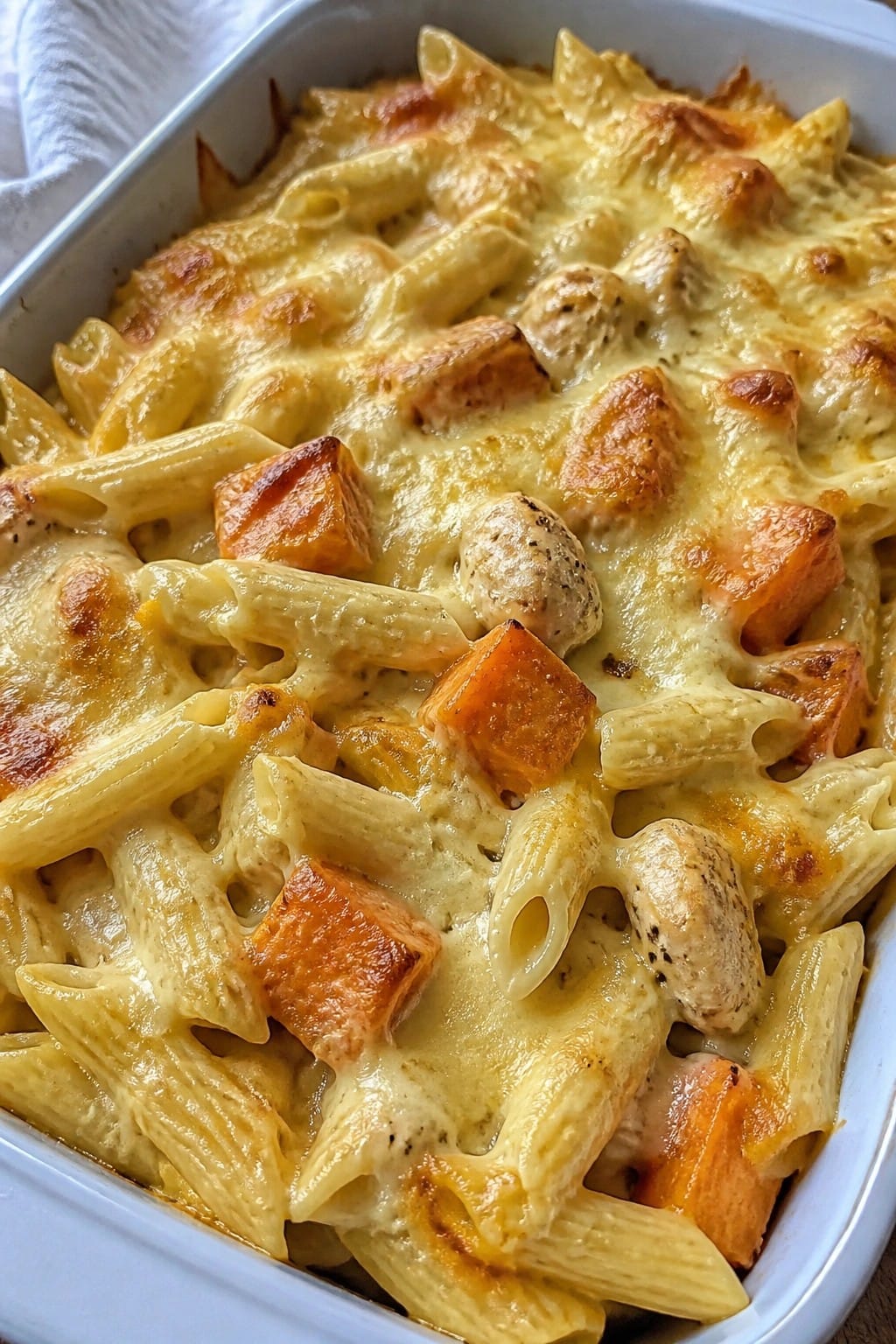 Smoky Gouda Sweet Potato and Chicken Casserole