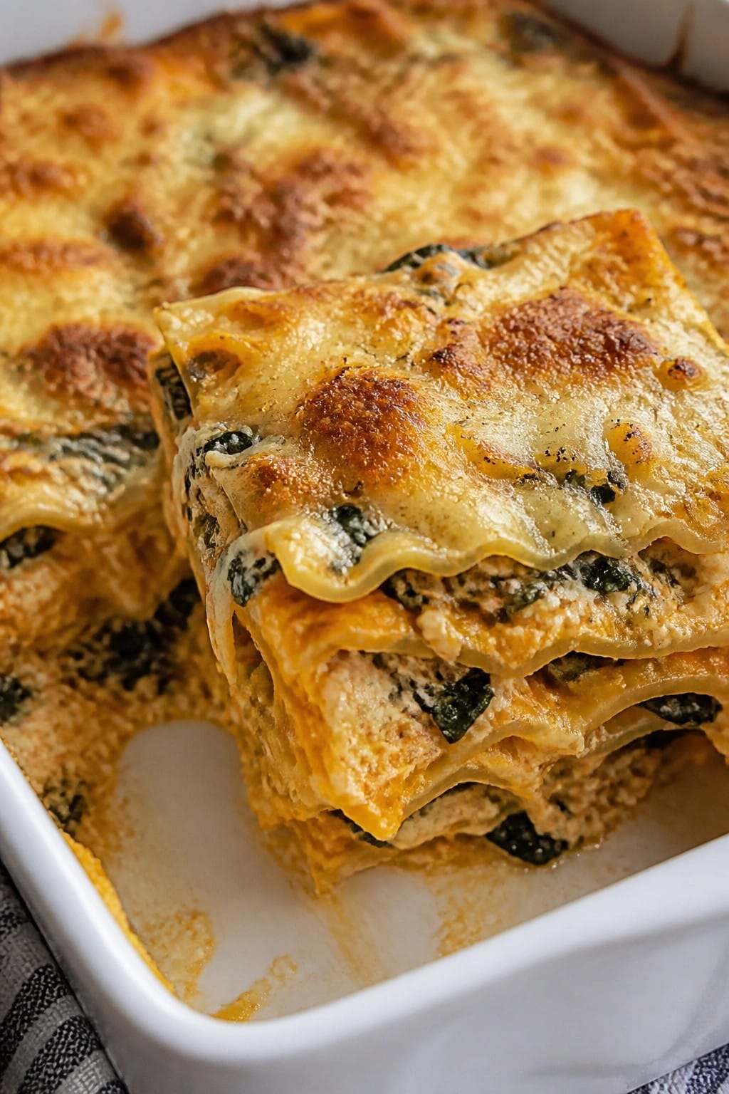 Three-Cheese Pumpkin and Kale Lasagna-Style Casserole
