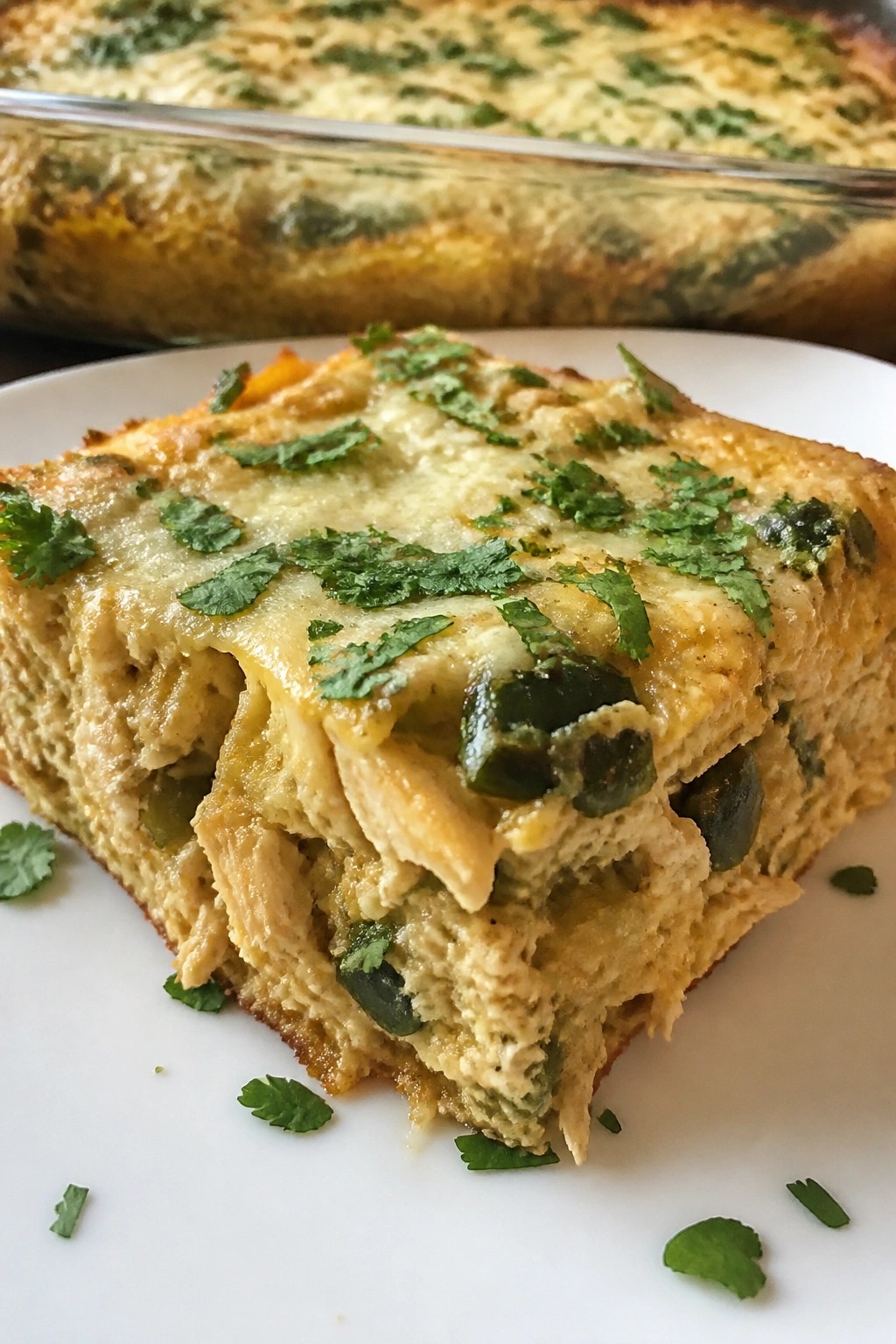 Mexican-Style Chicken and Poblano Pepper Egg Casserole