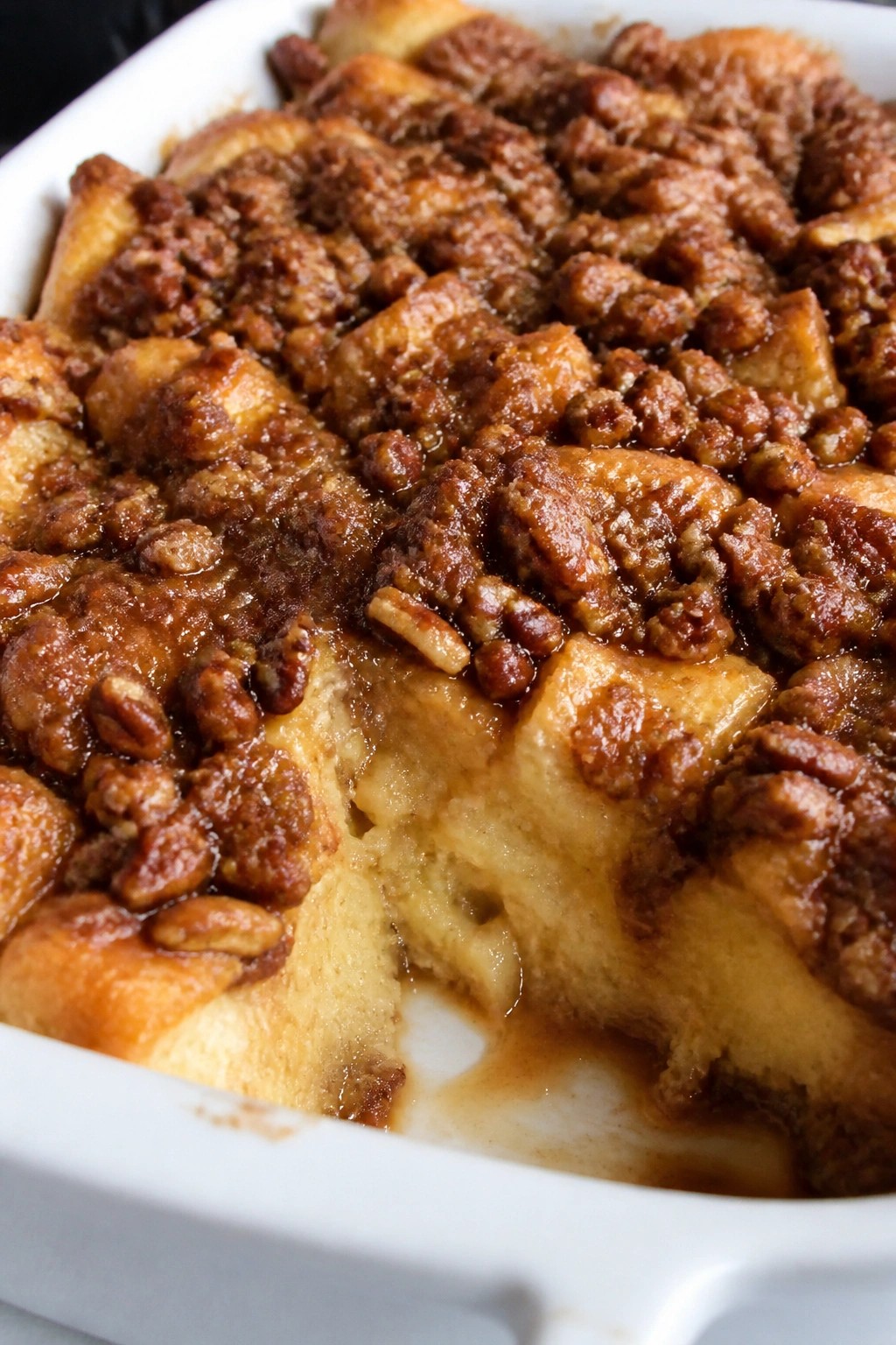Maple Pecan Praline French Toast Casserole