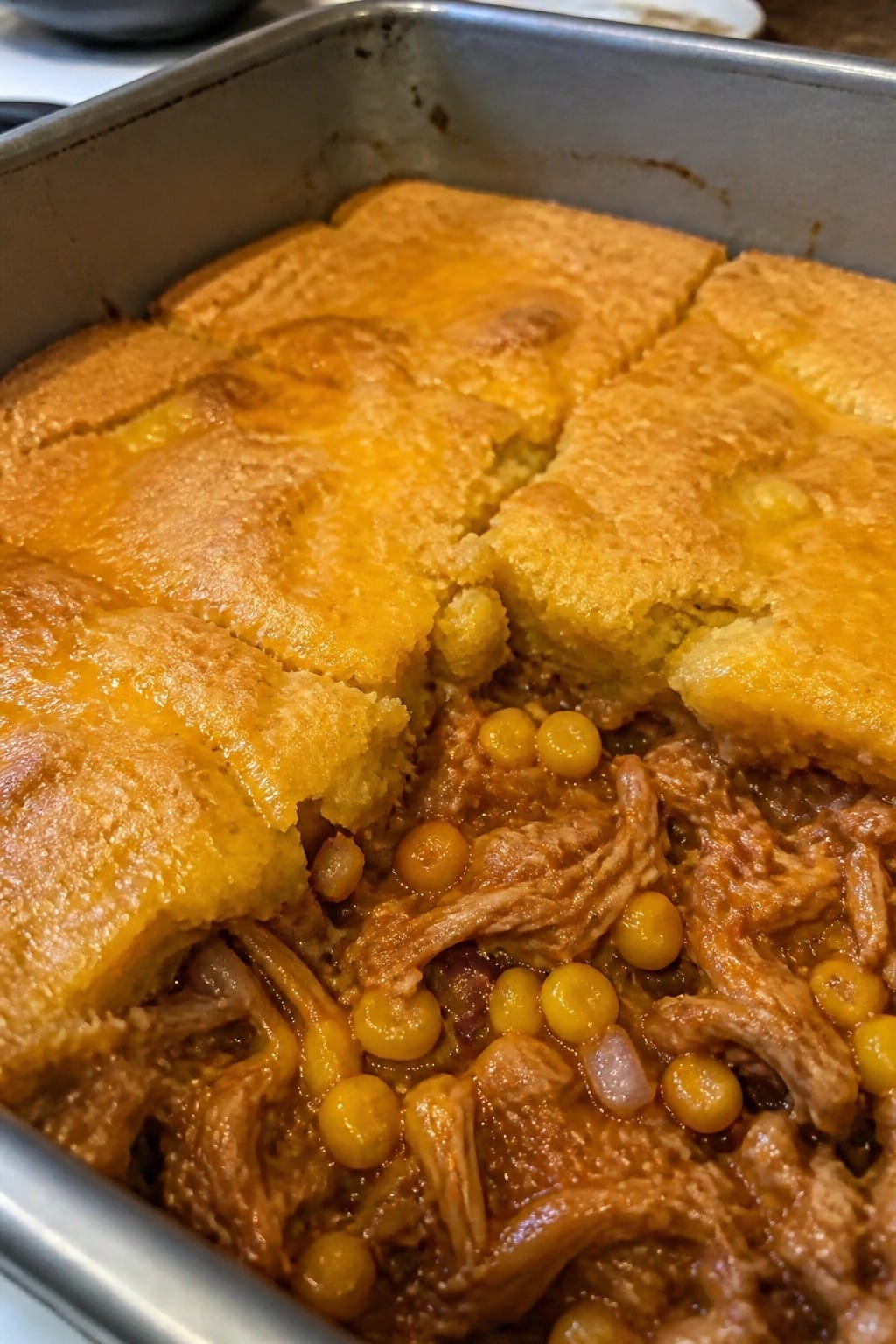 BBQ Chicken Cornbread Casserole