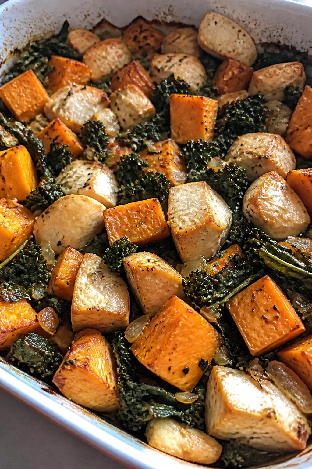 Sweet Potato Kale Chicken Bake