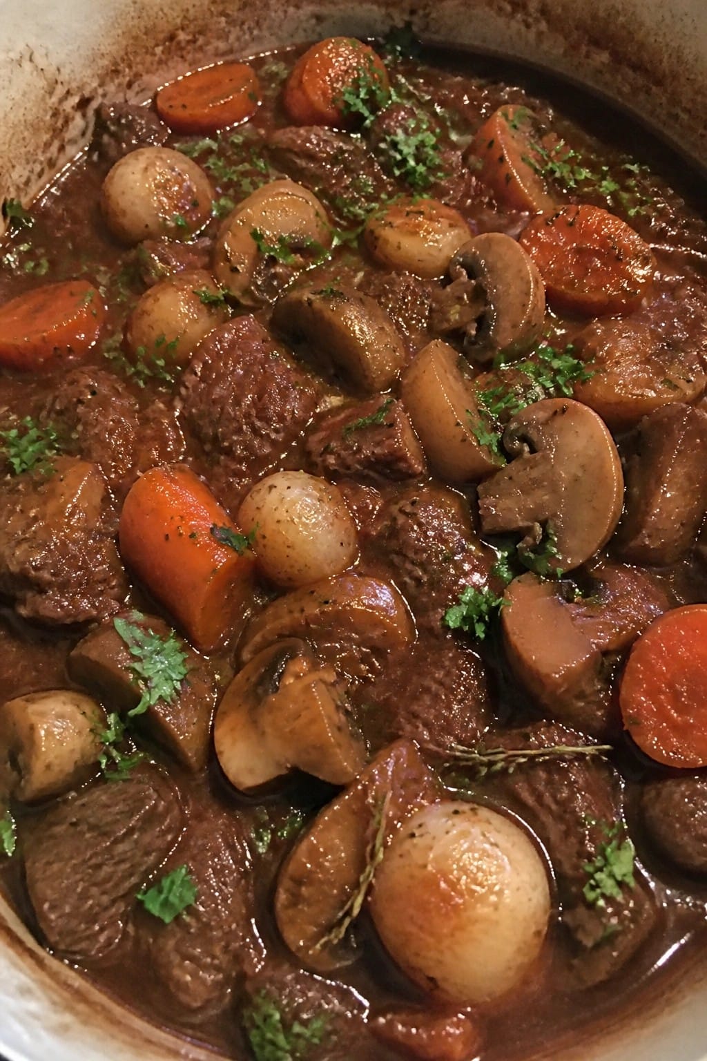Beef Bourguignon-Style Mushroom Casserole