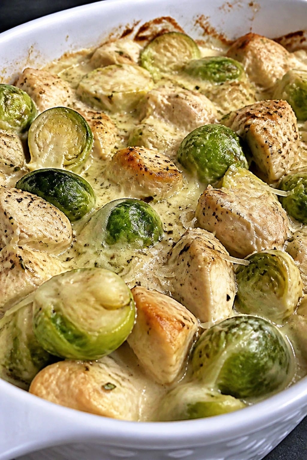 Creamy Chicken and Brussels Sprouts Casserole