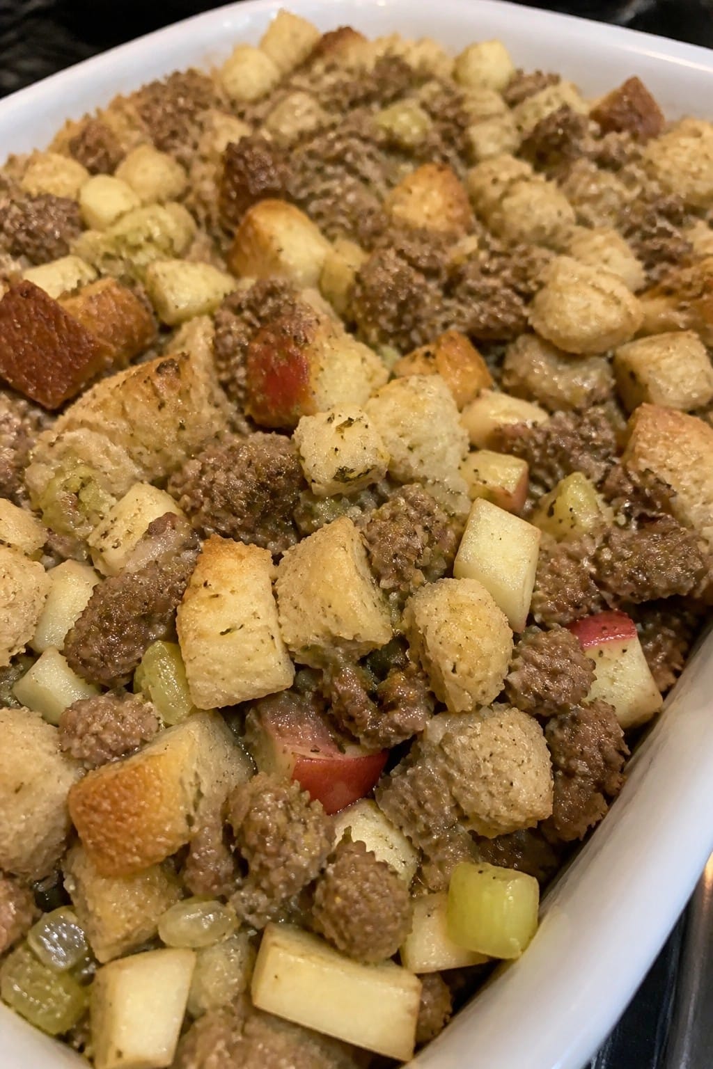 Sausage Stuffing and Apple Casserole