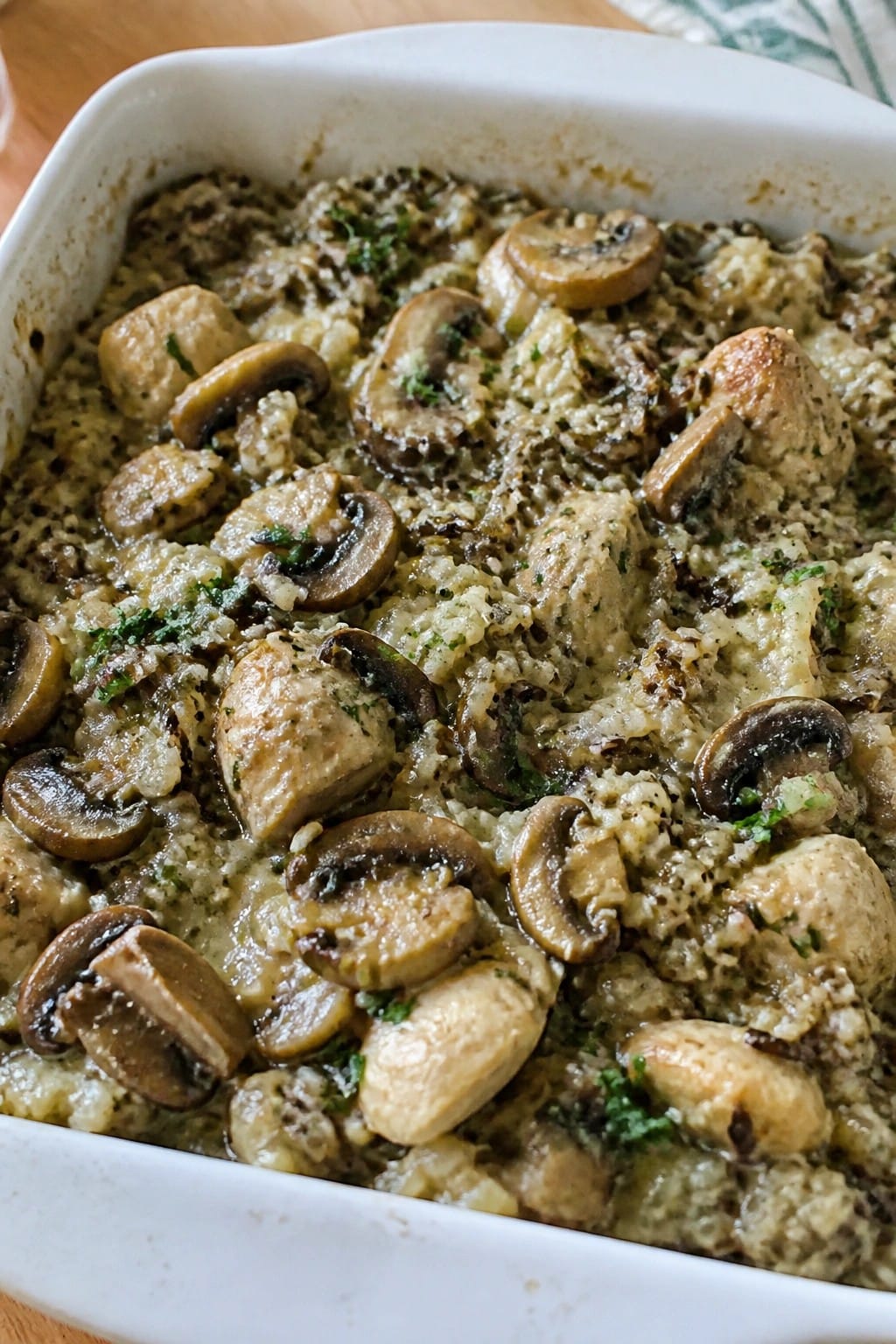 Turkey and Mushroom Wild Rice Bake