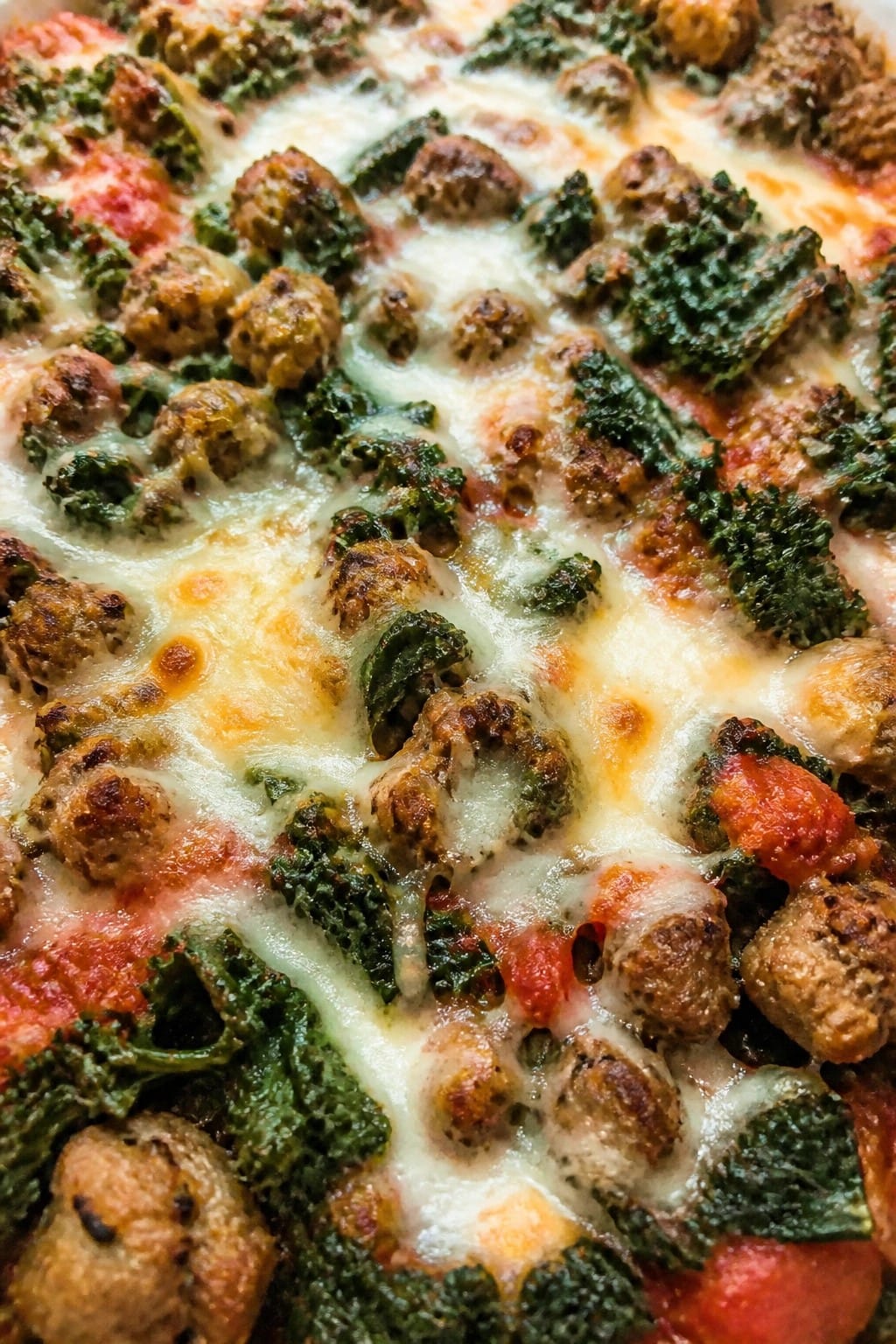 Italian Turkey Sausage Kale and Tomato Bake