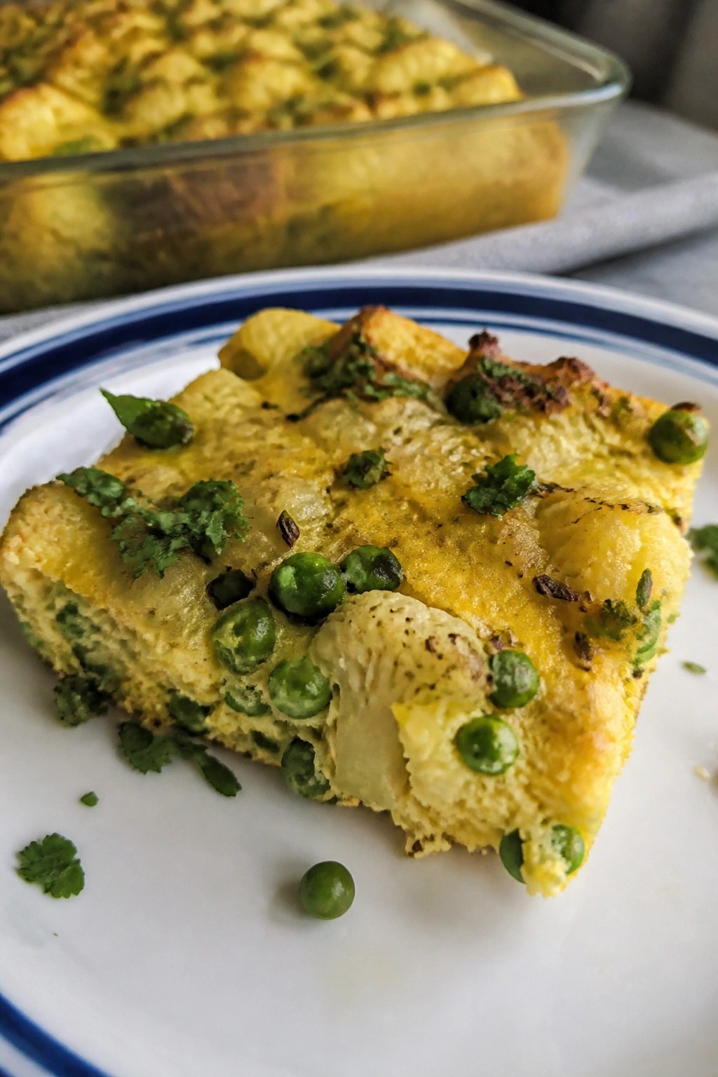 Indian-Spiced Cauliflower Pea Breakfast Casserole
