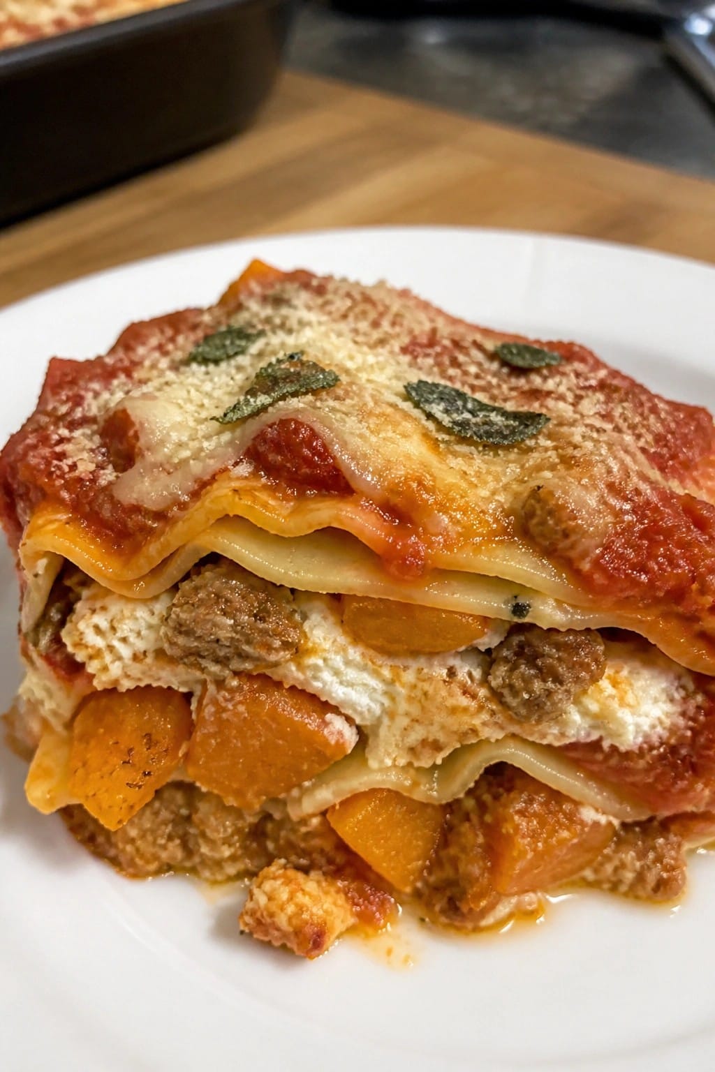 Butternut Squash and Italian Sausage Lasagna