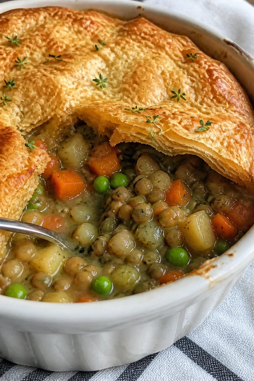 Lentil Root Vegetable Pot Pie Casserole