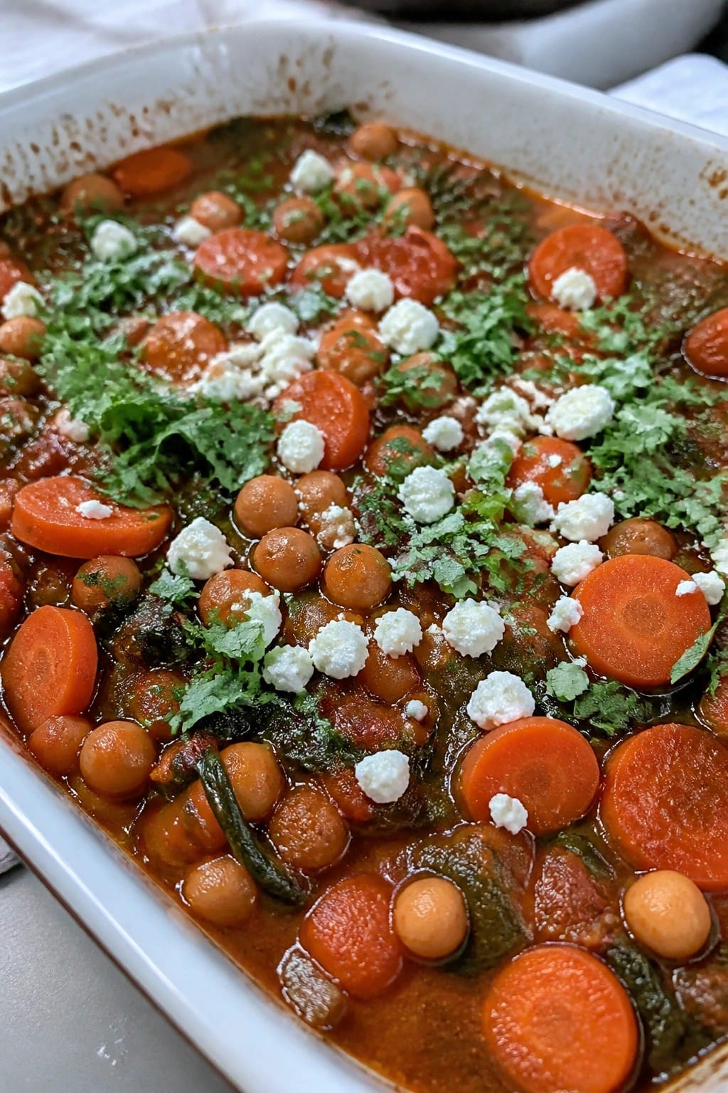 Moroccan-Spiced Chickpea and Carrot Casserole