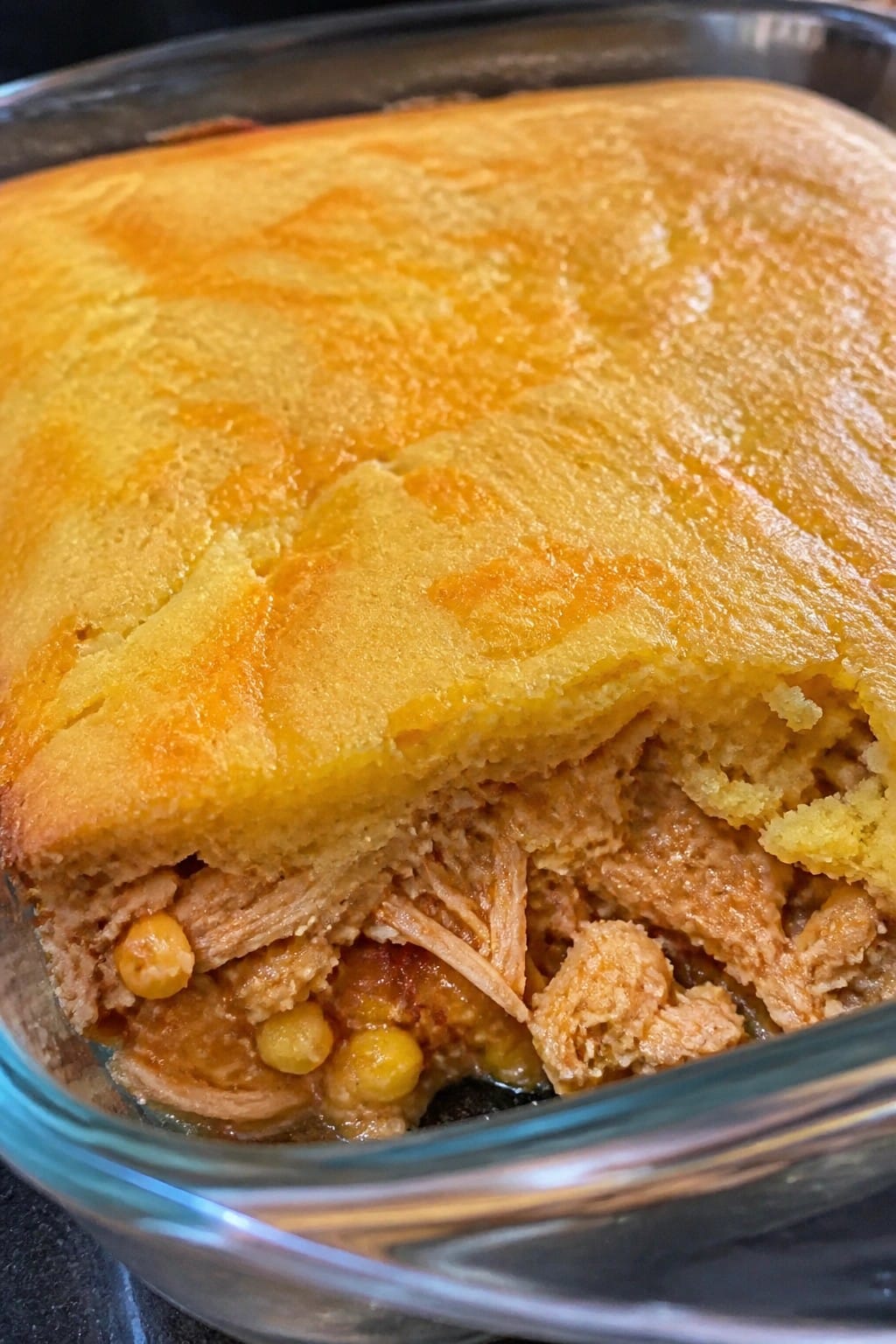 BBQ Chicken Cornbread Casserole