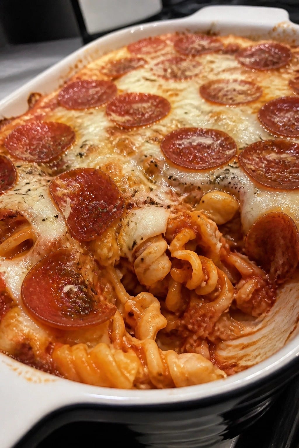 Cheesy Pepperoni Pizza Casserole