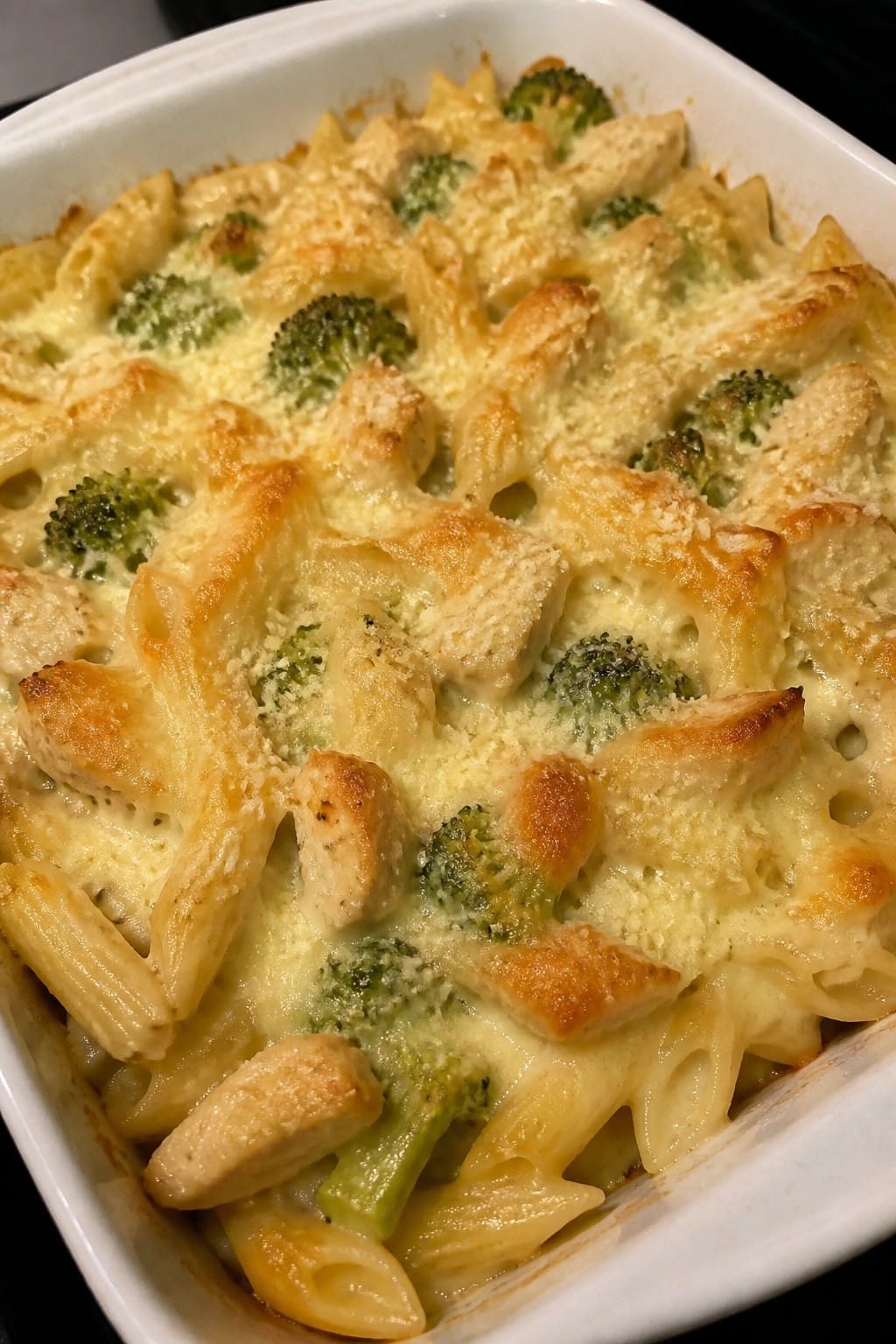 Chicken Broccoli Alfredo Pasta Bake