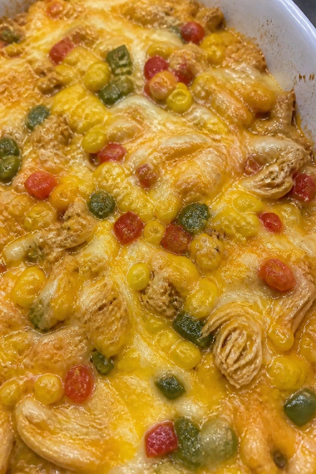 Spicy Chicken Corn and Pepper Casserole