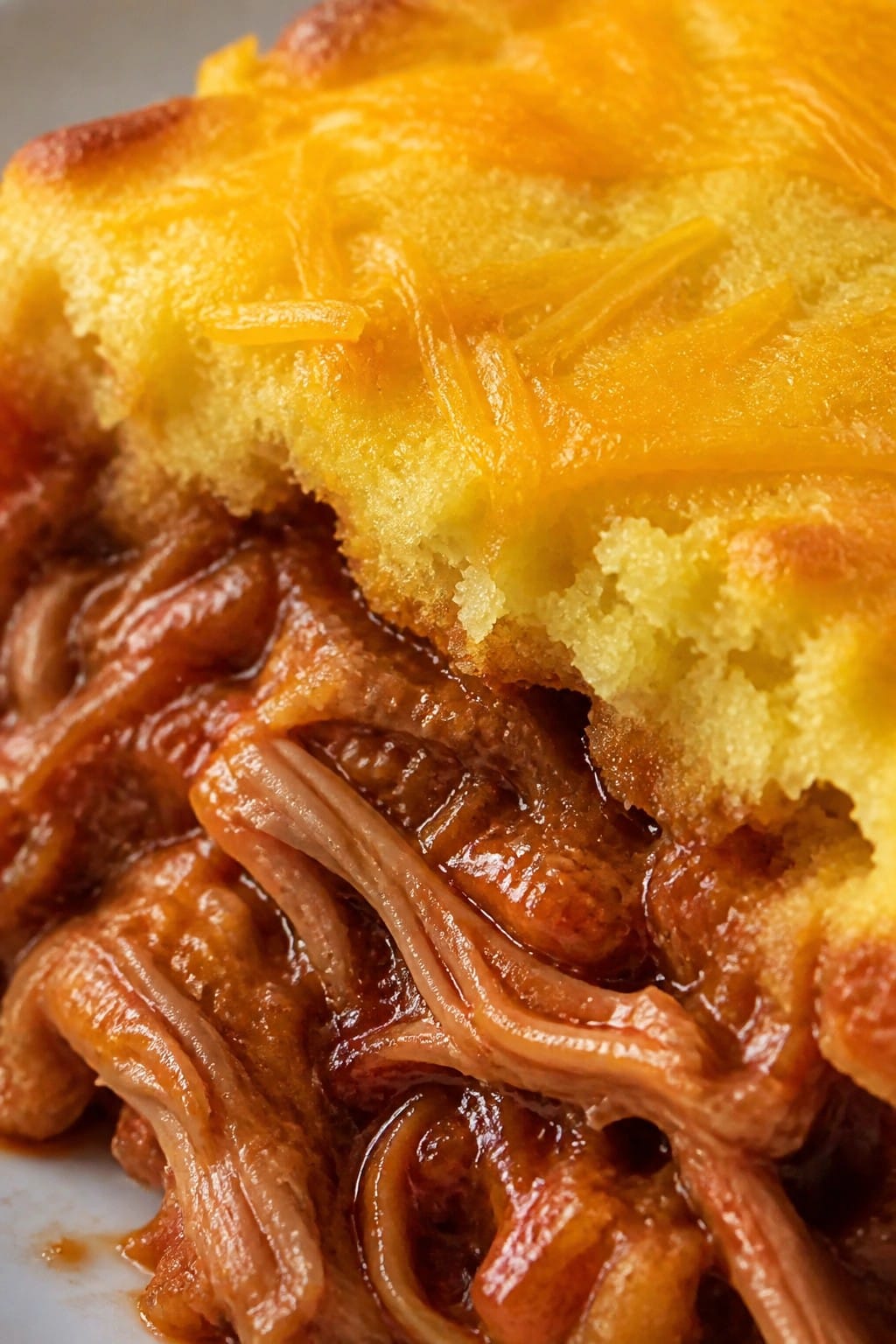 BBQ Pulled Pork Cornbread Casserole