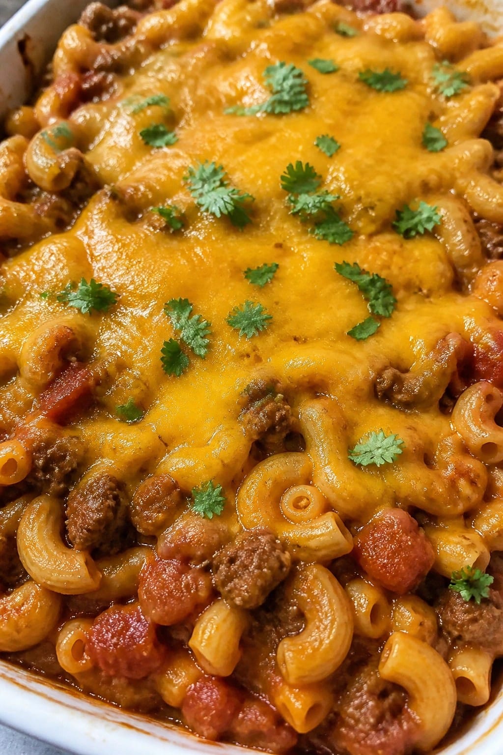 Beefy Taco Pasta Casserole