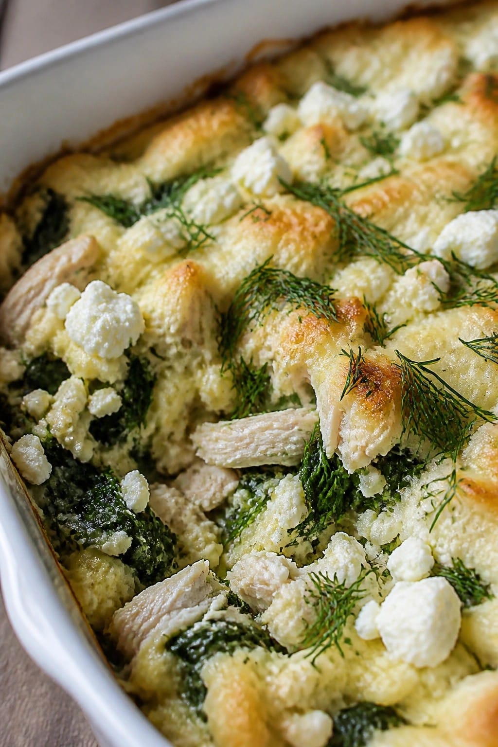 Greek Spinach and Feta Chicken Casserole