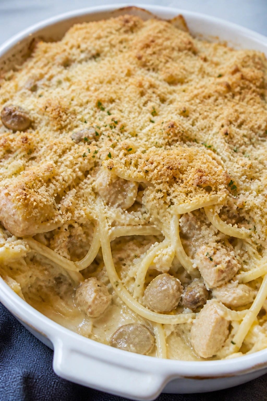 Turkey Tetrazzini with Mushrooms