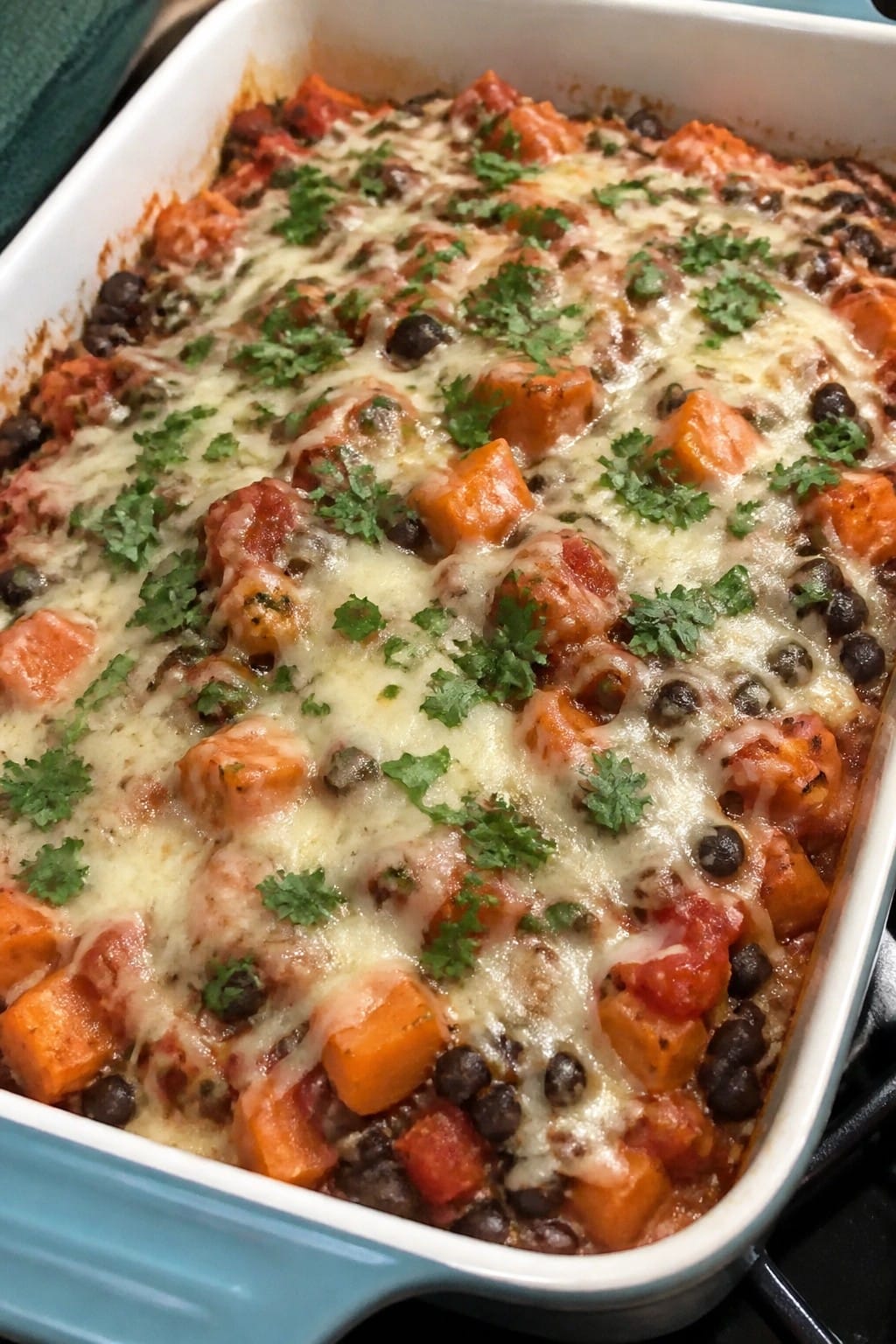 Vegetarian Black Bean and Sweet Potato Casserole
