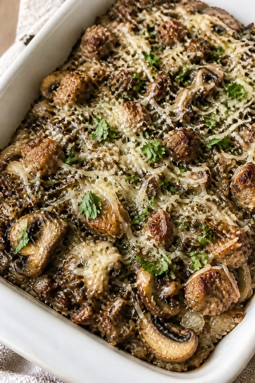 Herbed Sausage and Wild Rice Casserole