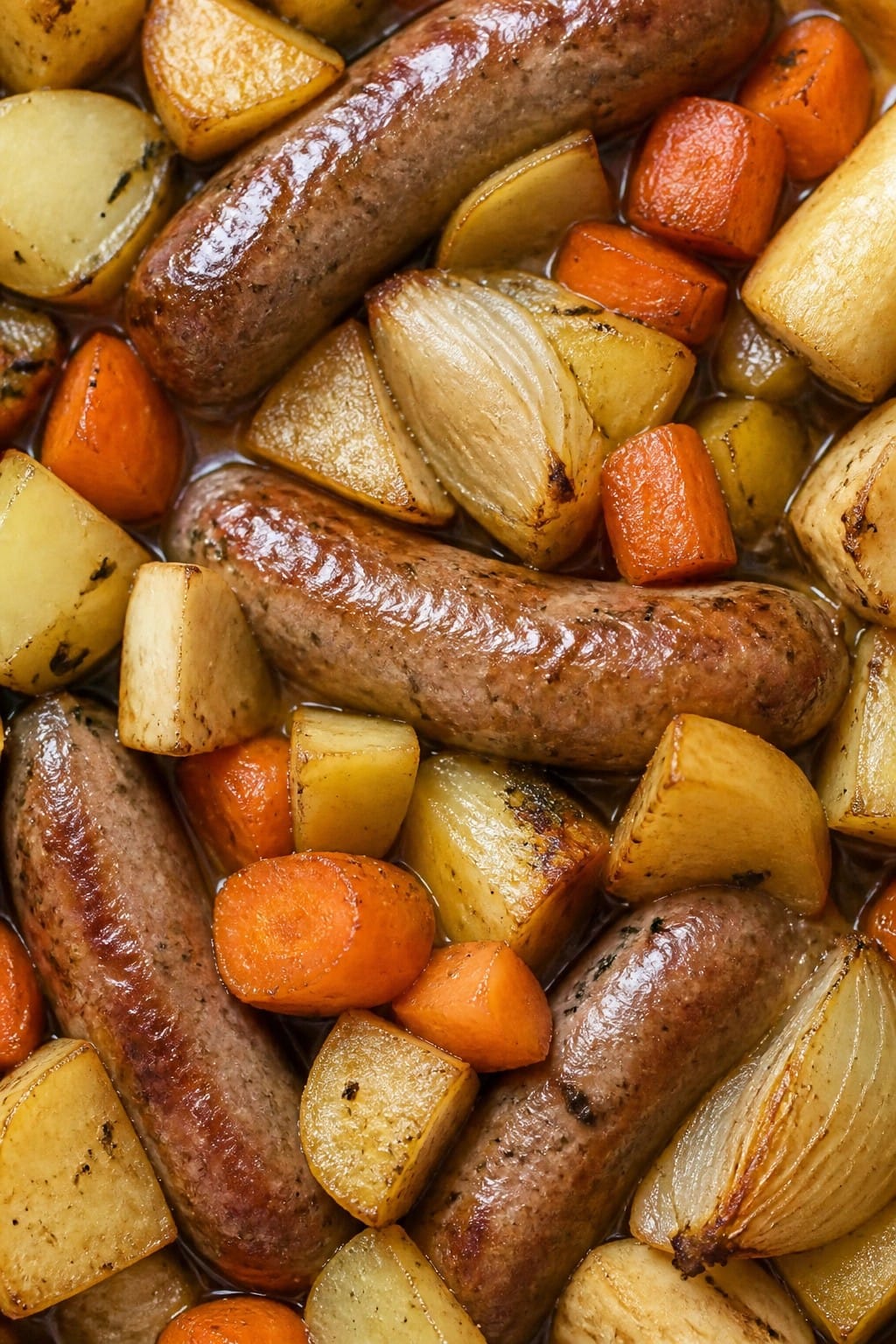 Rustic Sausage and Mixed Root Vegetable Casserole