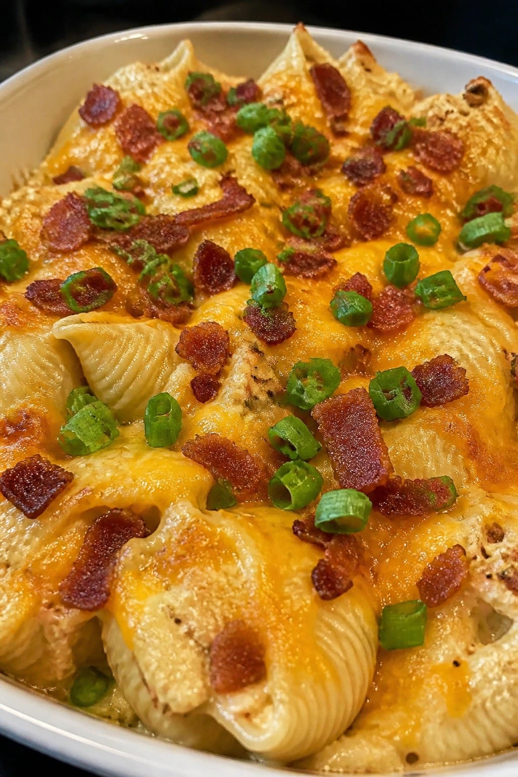 Bacon Ranch Chicken Shells Casserole