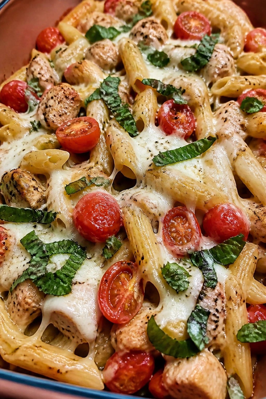 Caprese Chicken Penne Casserole