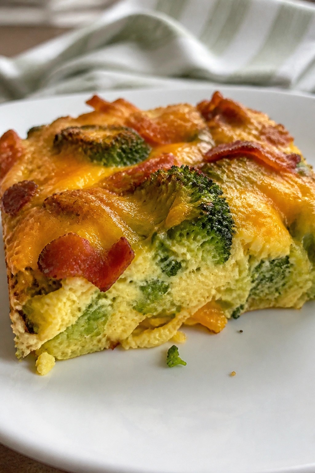 Bacon Egg Broccoli Cheddar Casserole