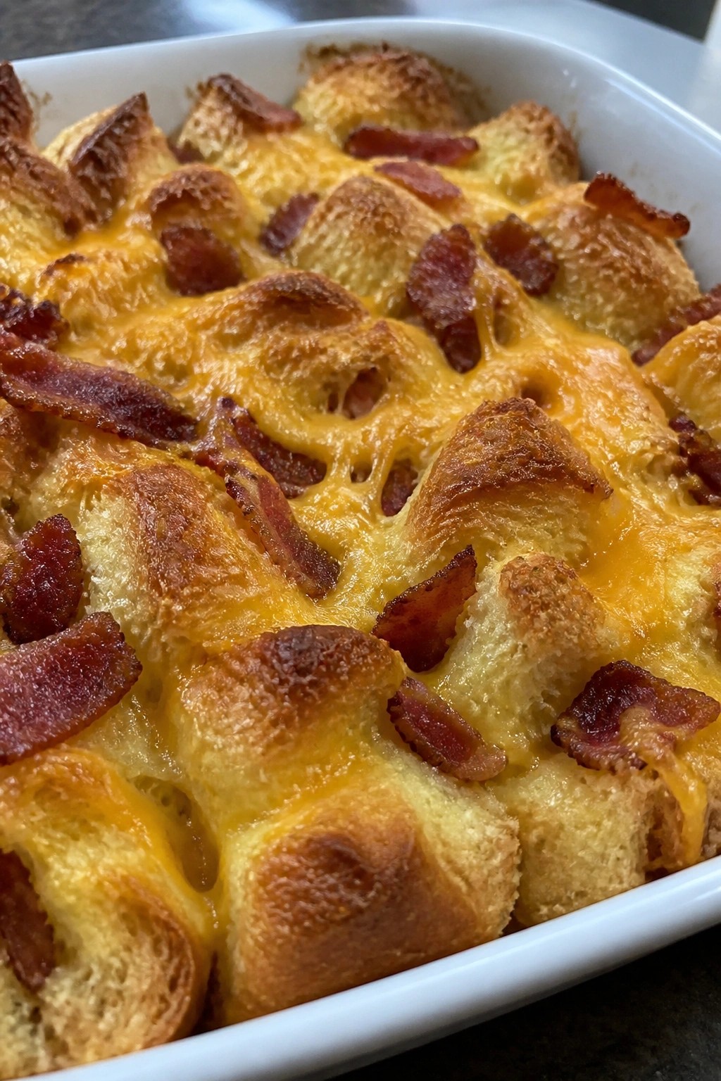 Bacon Egg Croissant Breakfast Casserole