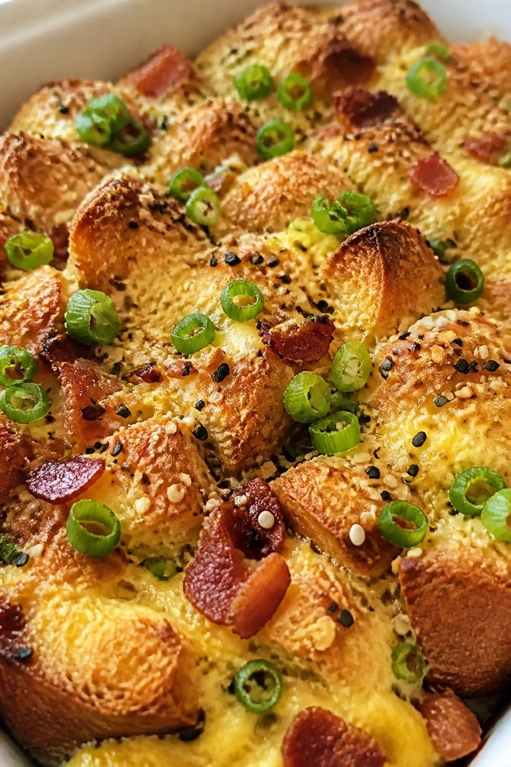 Bacon Egg Everything Bagel Seasoning Casserole