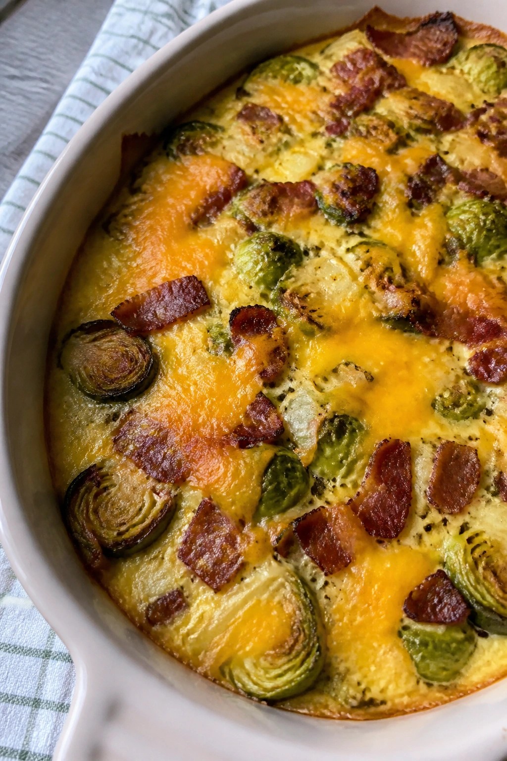 Bacon Brussels Sprouts Breakfast Casserole