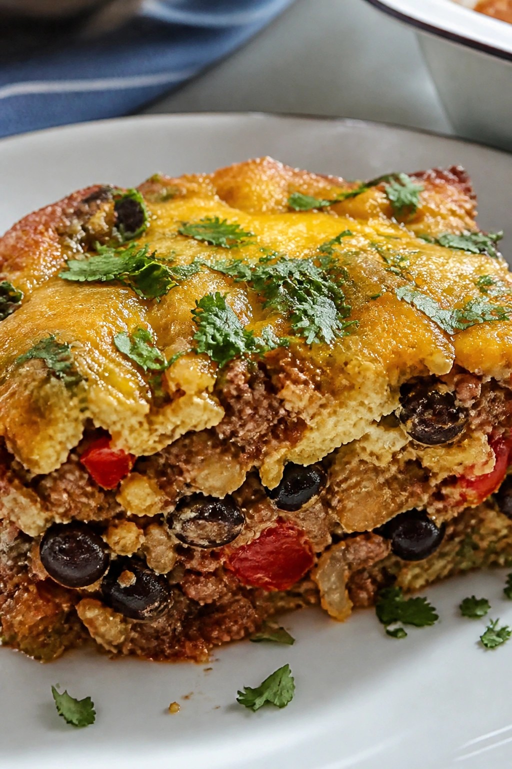 Chorizo Black Bean Mexican Breakfast Casserole