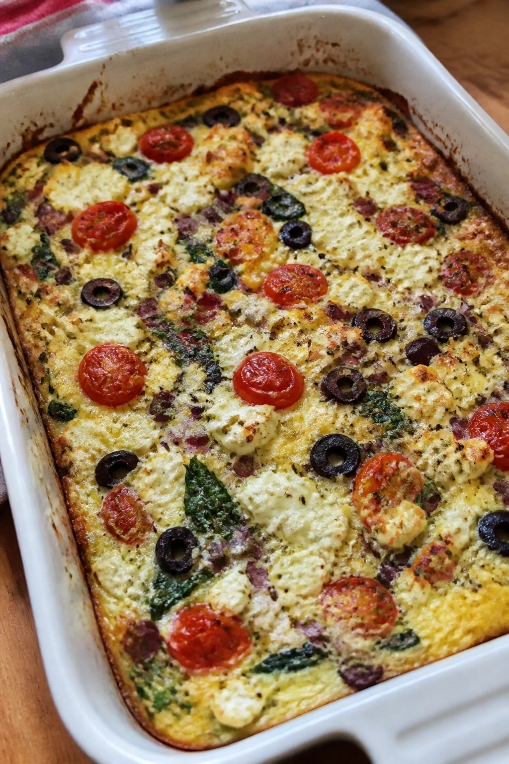 Greek Tomato Olive Breakfast Casserole