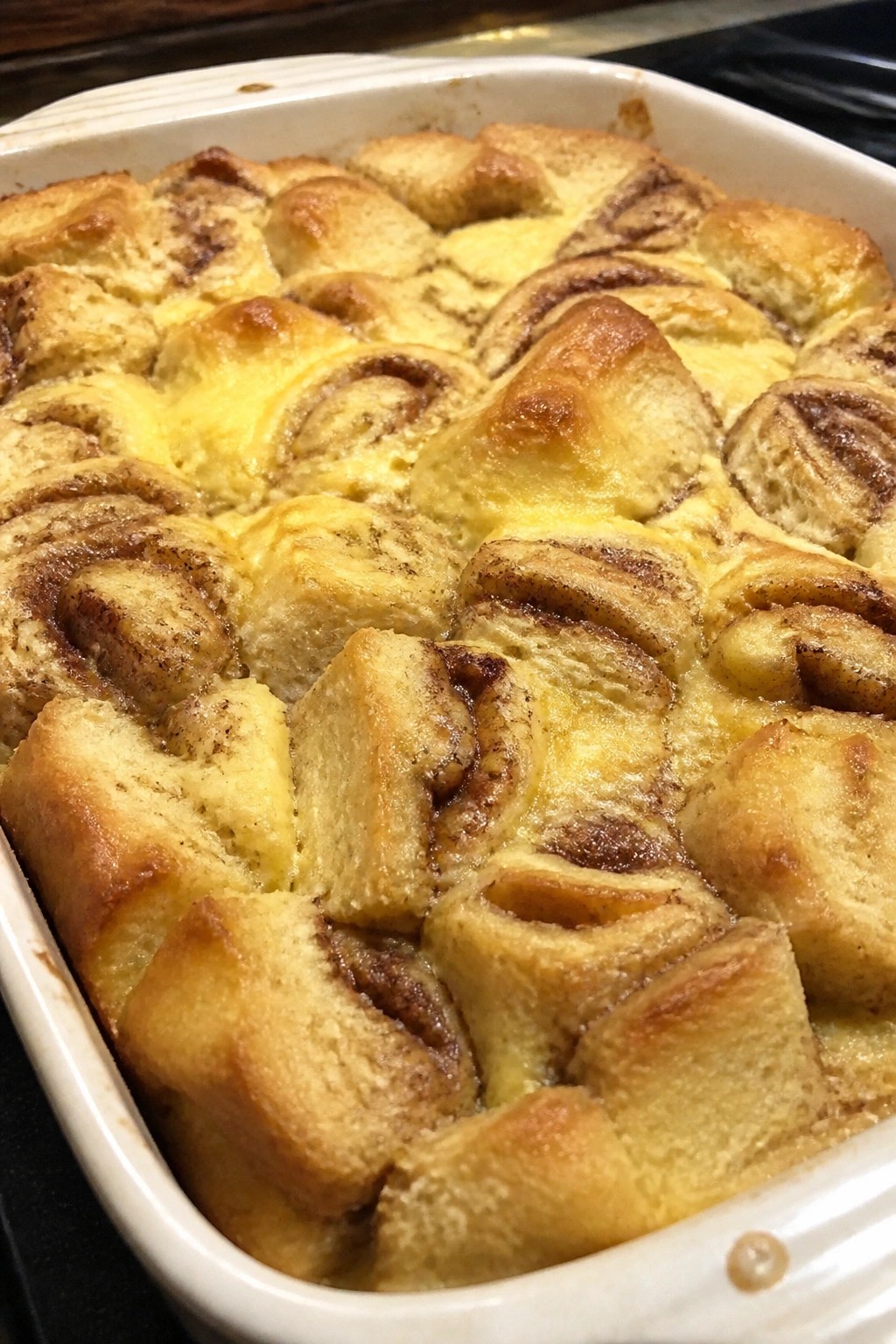 Overnight Cinnamon Roll Breakfast Casserole