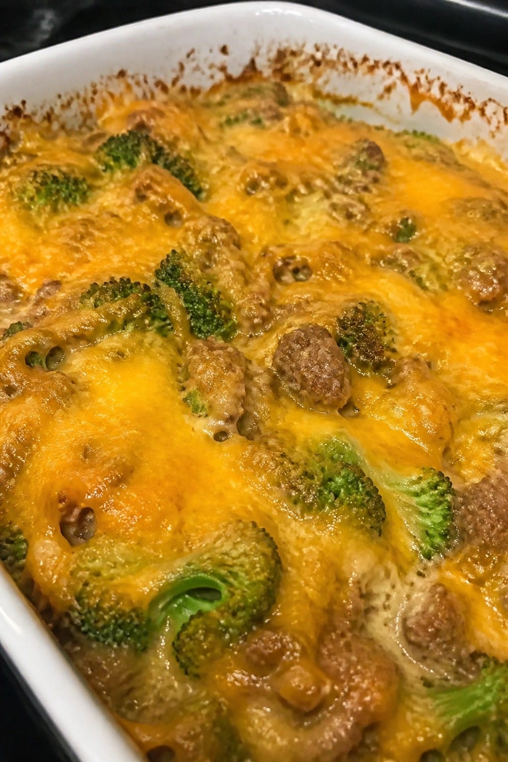 Beef and Broccoli Cheddar Casserole