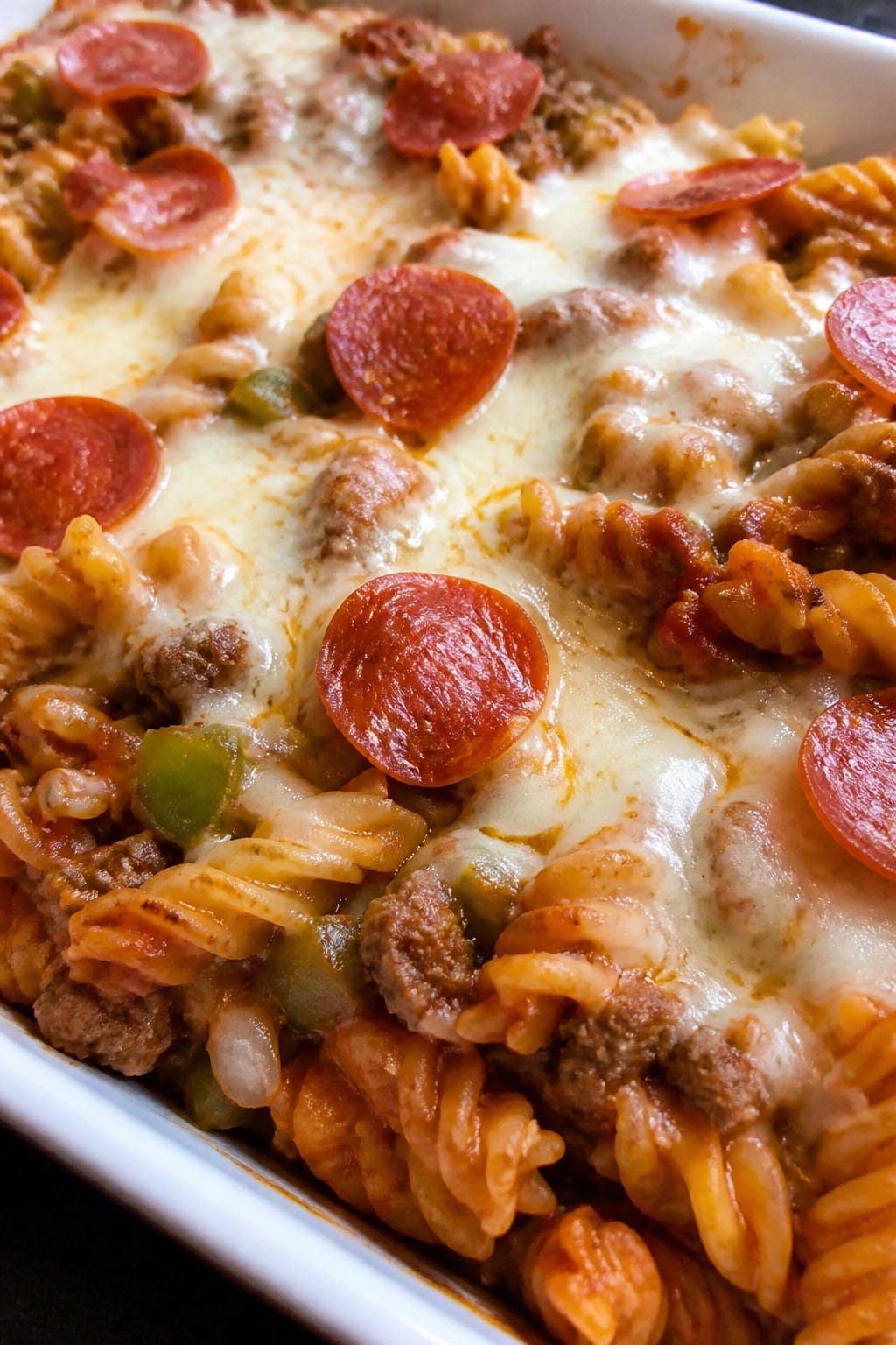Pizza-Style Pepperoni Beef Casserole