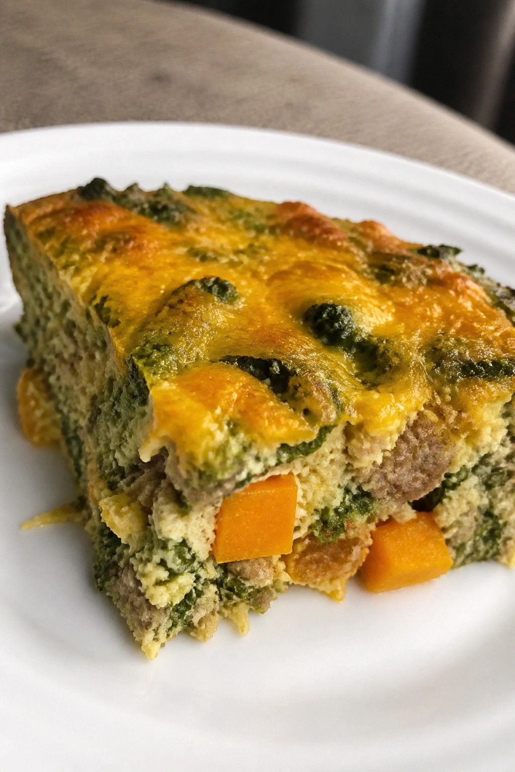 Turkey Sausage Sweet Potato Kale Casserole