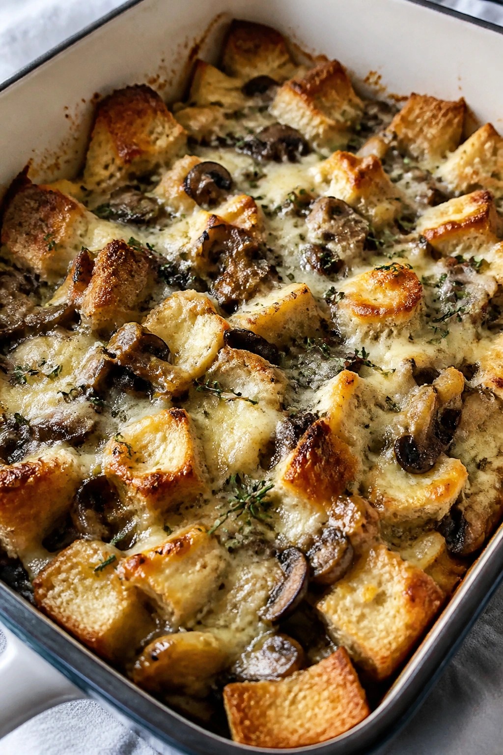 Wild Mushroom Gruyere Breakfast Bake