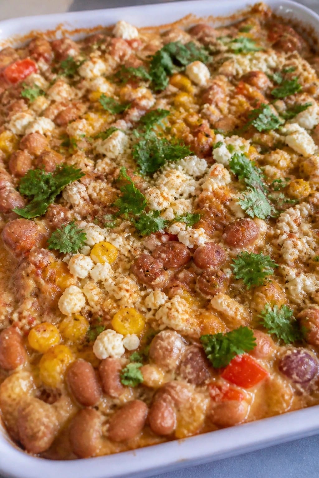 Mexican Street Corn Pinto Bean Casserole