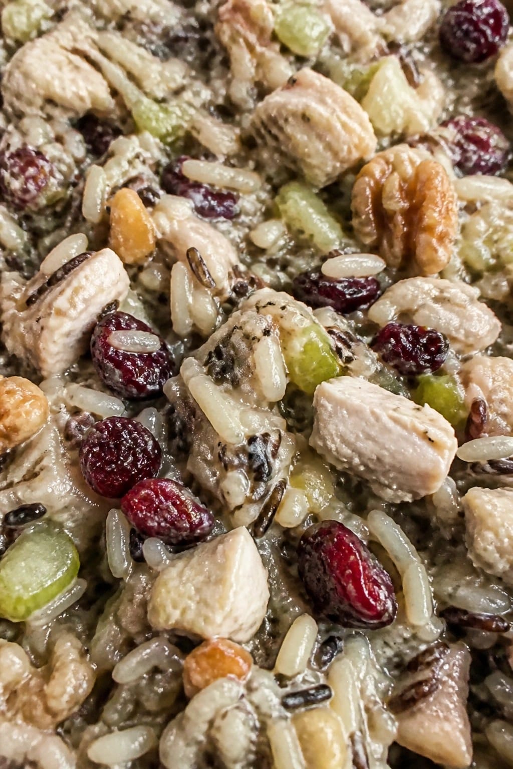 Cranberry Walnut Turkey and Wild Rice Casserole