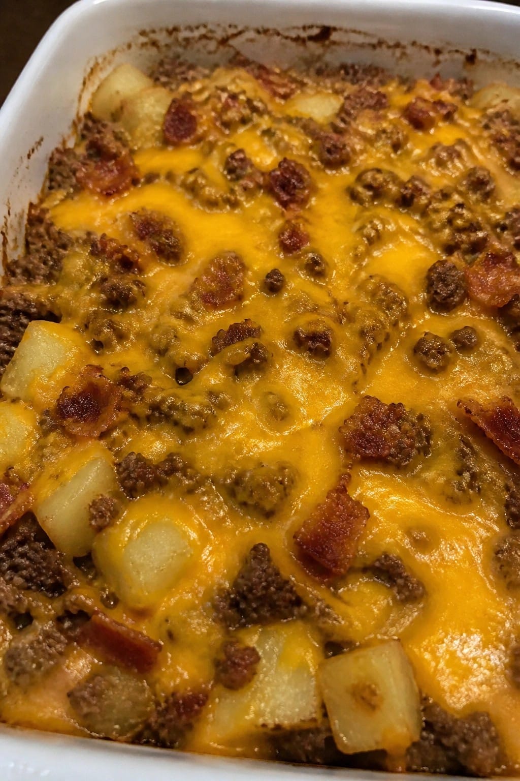 Bacon Cheeseburger Potato Casserole