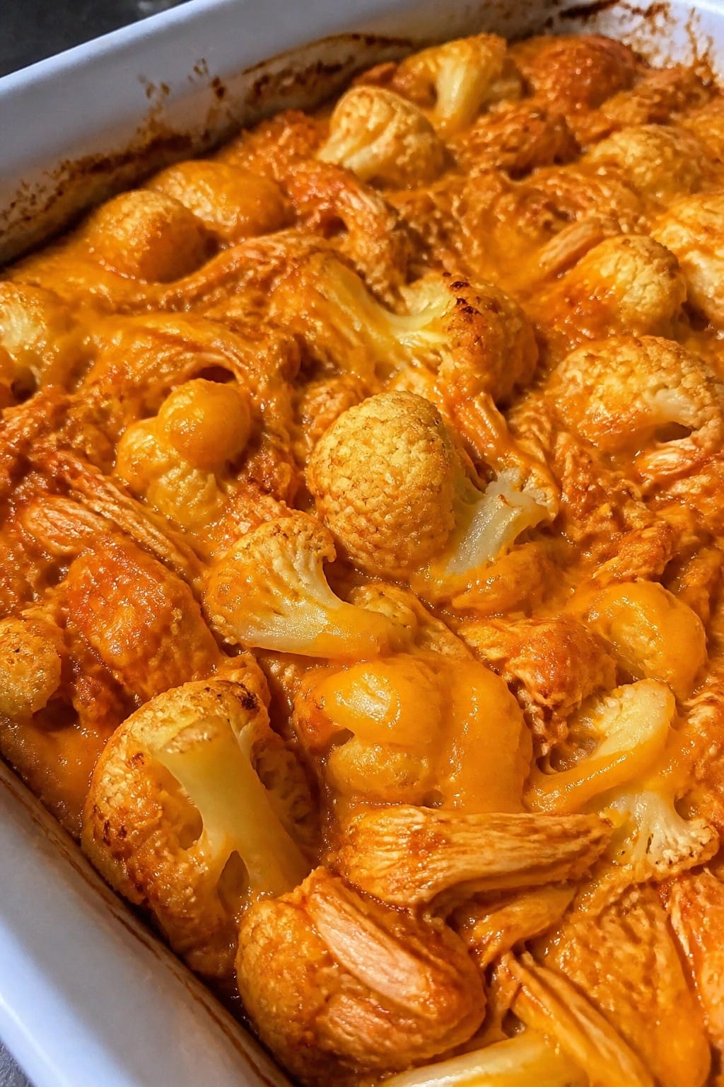 Buffalo Cauliflower Chicken Casserole