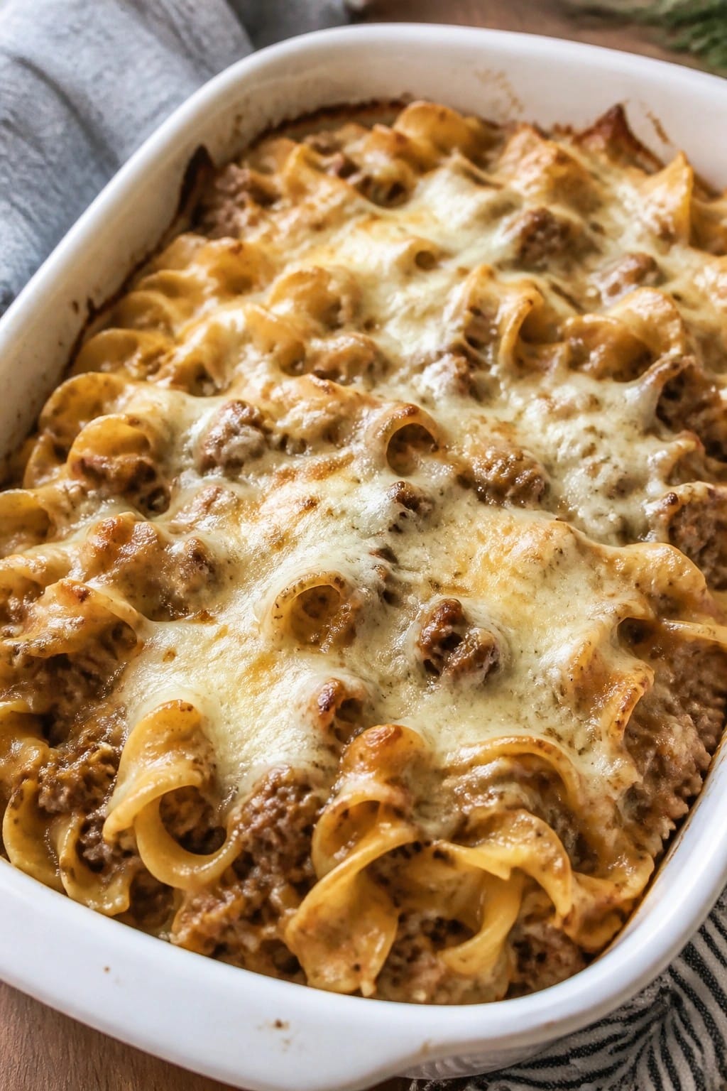 French Onion Beef Noodle Bake