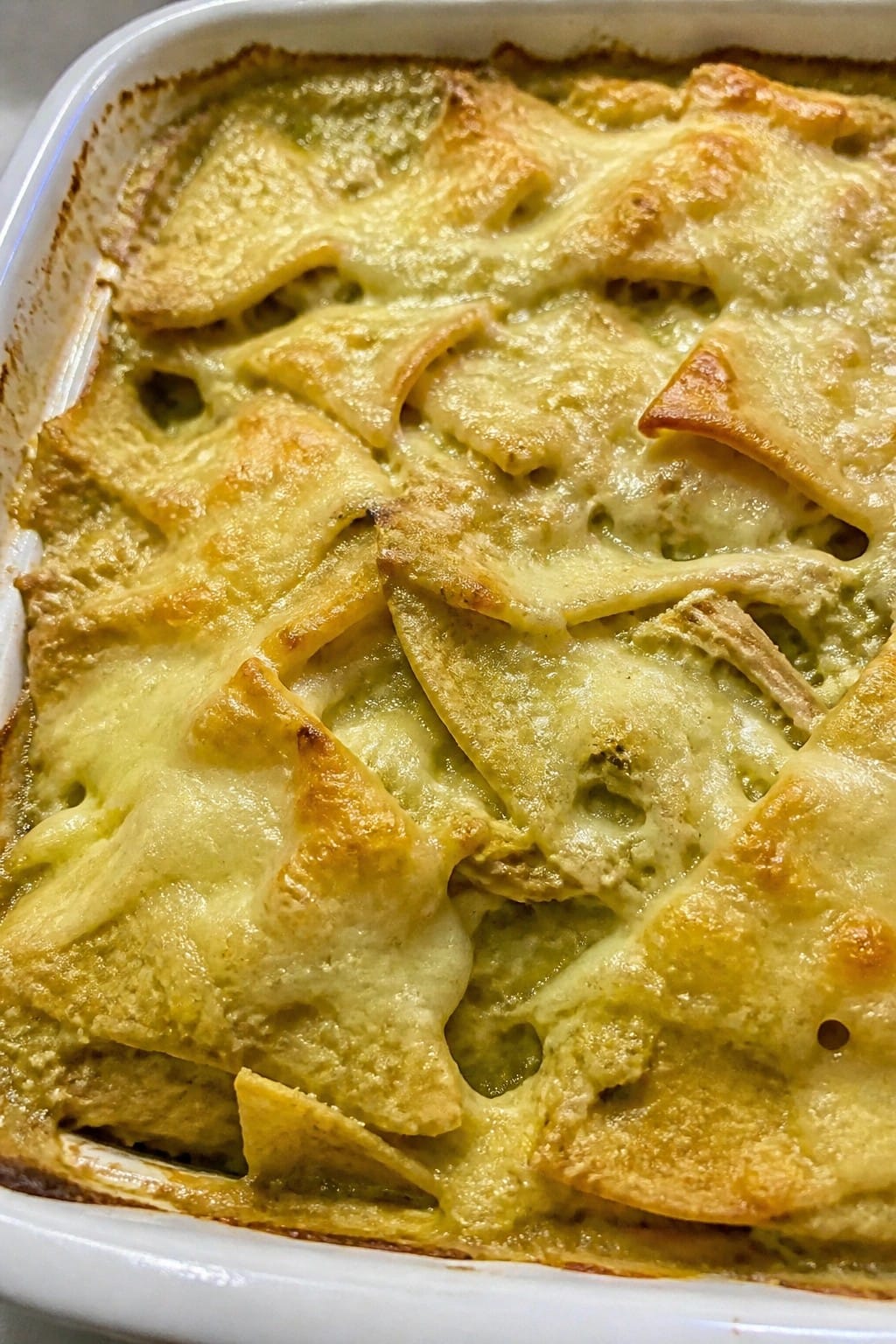 Green Chile Chicken Tortilla Casserole