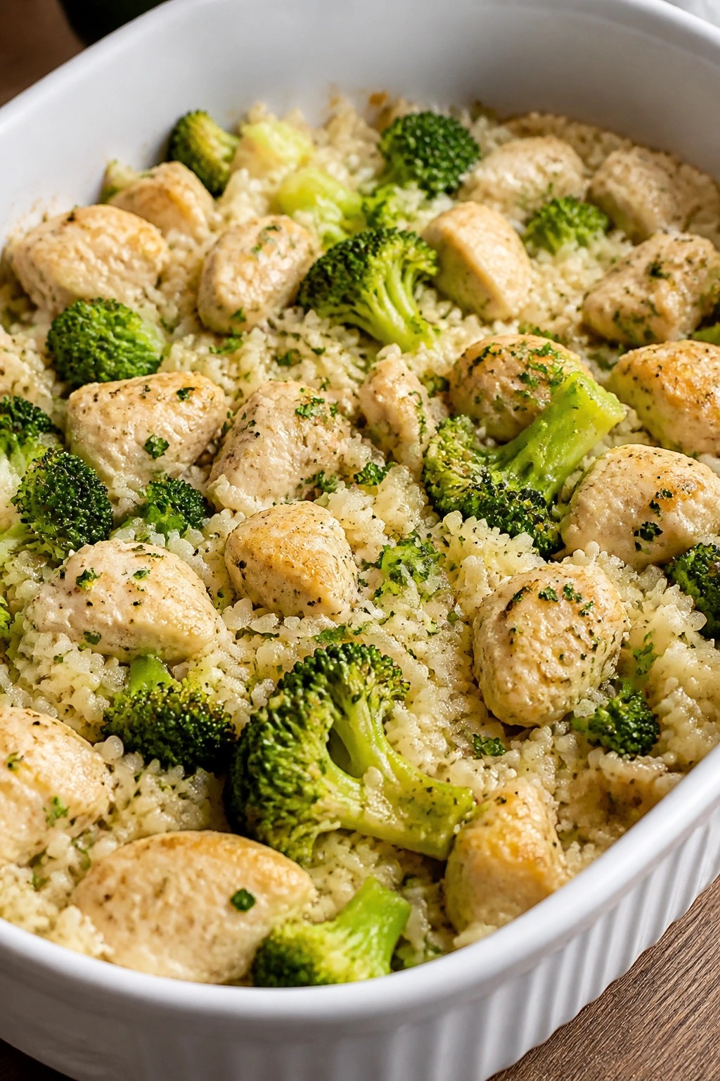 Lemon Garlic Chicken Broccoli Rice Casserole