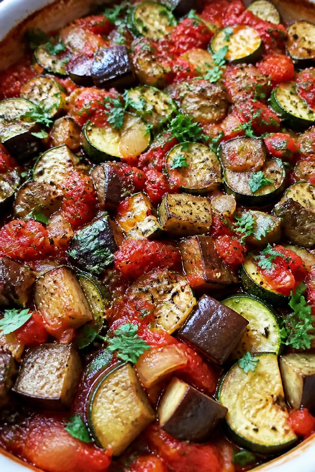 Mediterranean Eggplant Tomato Zucchini Bake