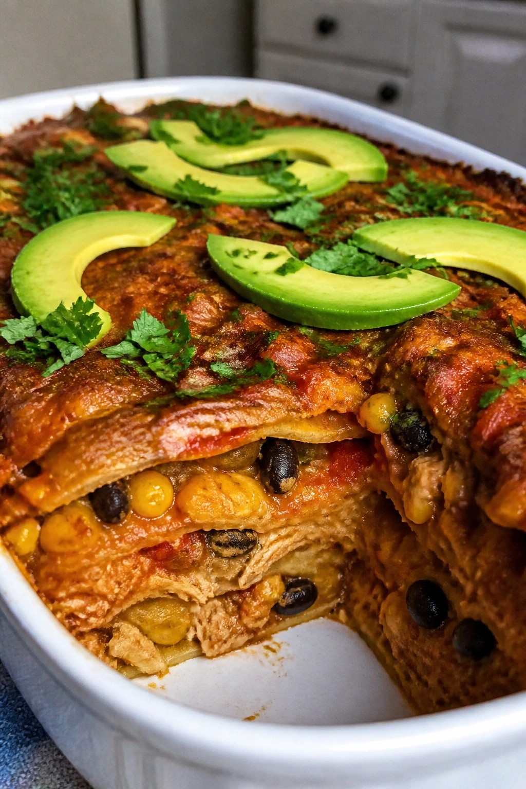 Mexican Chicken Corn Tortilla Casserole
