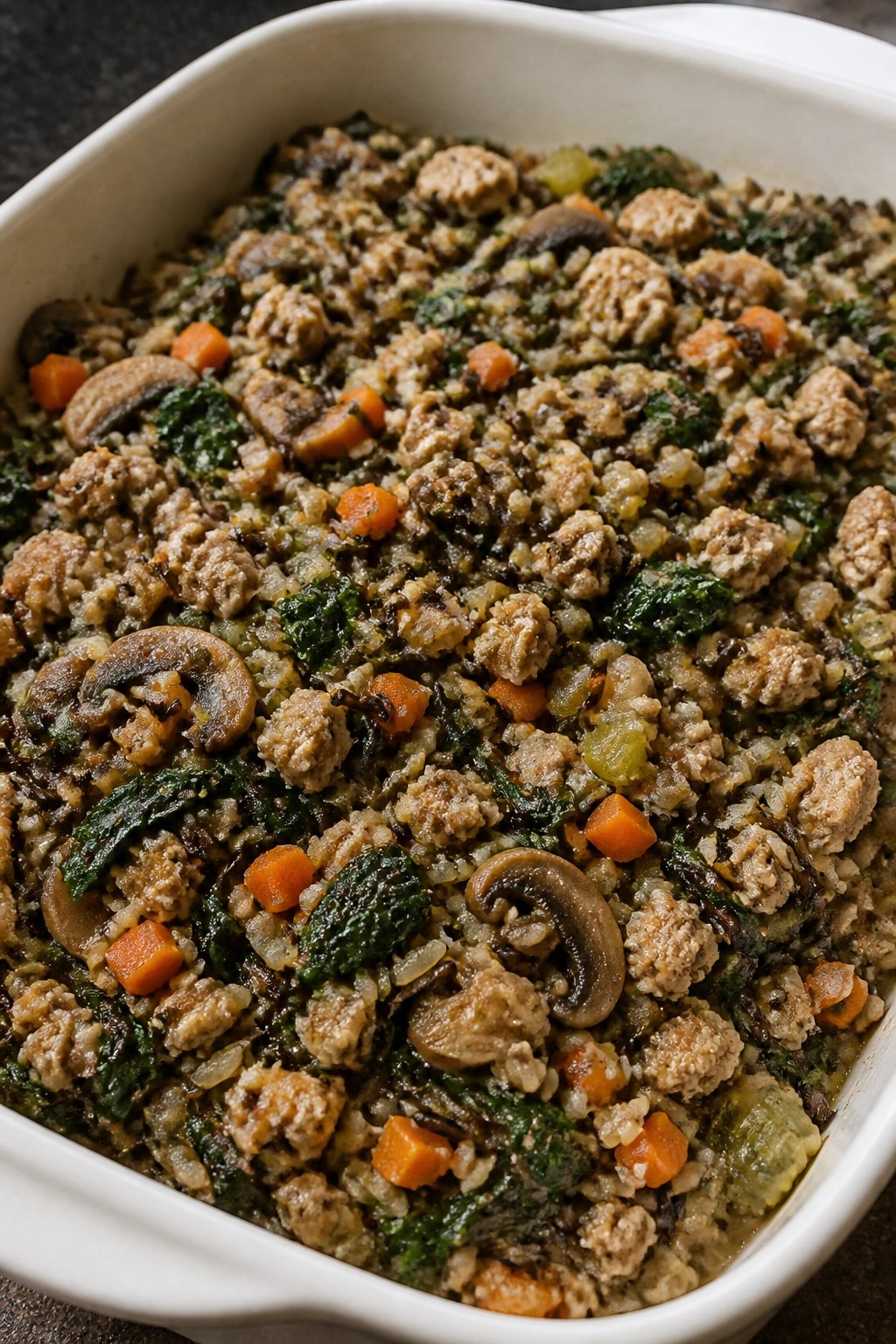 Turkey Mushroom Wild Rice Casserole